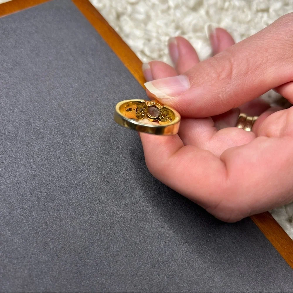 Elegant‎ Gold Ring with Clear Stone